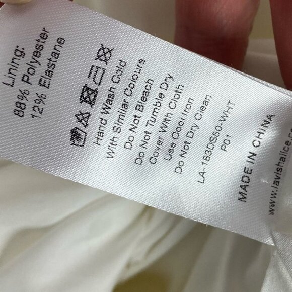 NEW Lavish Alice Bustier Corset Cocktail Dress White Size 10 Midi Asymmetrical - Picture 9 of 12